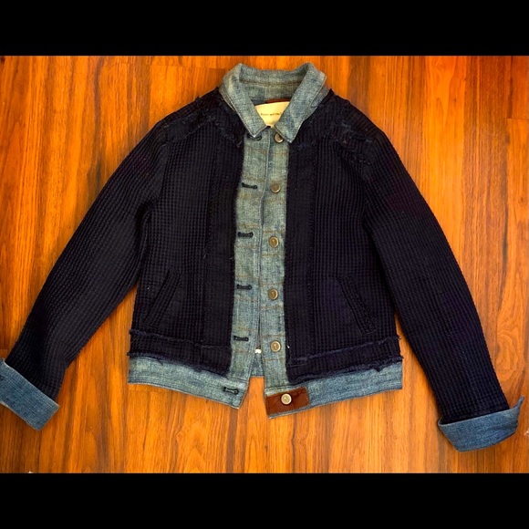 ANTHRO pilcro + letterpress waffle denim jacket - Picture 4 of 4